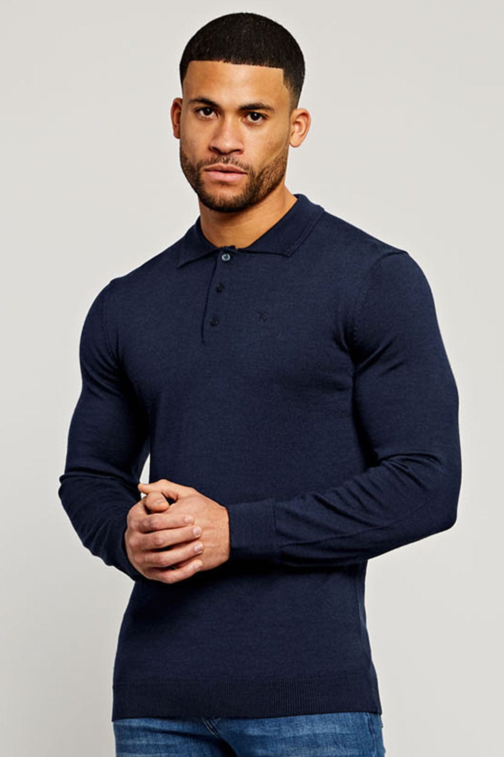 Long sleeve wool polo shirt mens Outlet