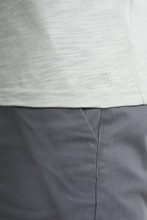 Slub Loop Back V Neck T-shirt In Soft Mint - TAILORED ATHLETE - USA