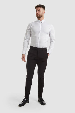 True Muscle Fit Suit Pants in Black