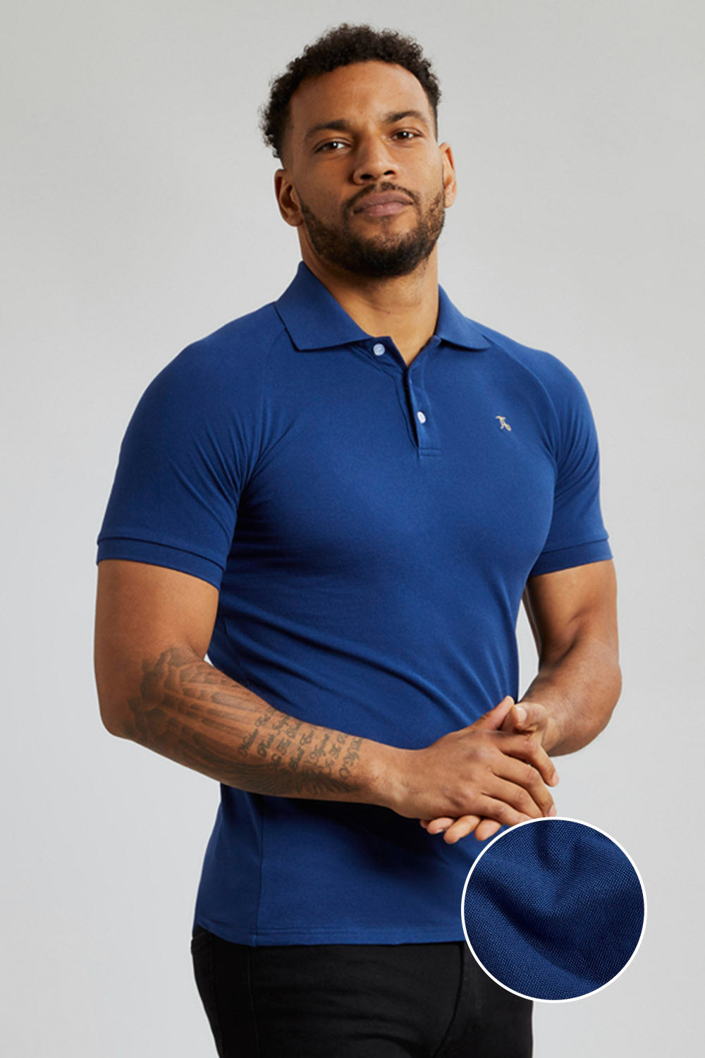Pique Polo Shirt in Blue - TAILORED USA